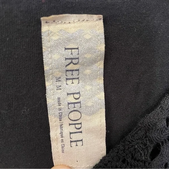 Free People Zanna Amhurst Black Crochet Dress Womens Medium - Picture 12 of 13